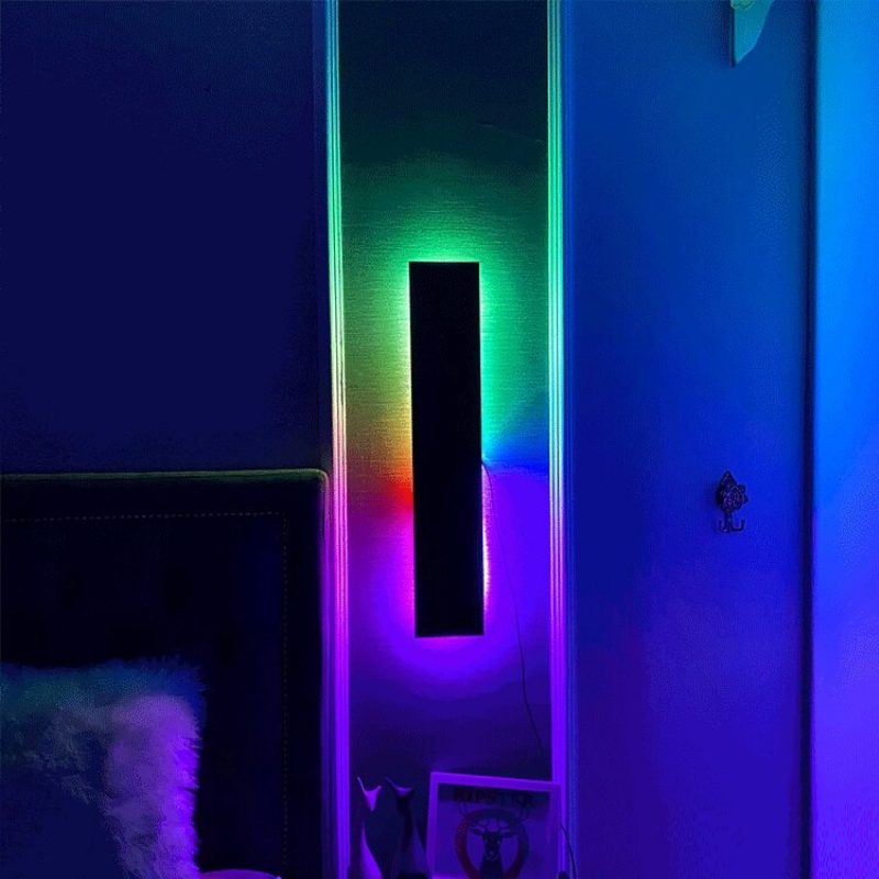 Modern Minimalista Rgb Led Symphony Fali Lámpa Hálószoba Nappali Éjjeli Hangulatú Távirányítóval
