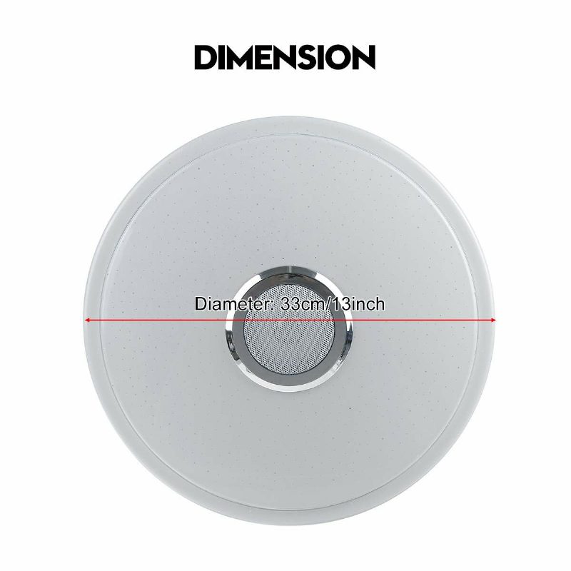 Modern Rgb Led Mennyezeti Lámpa Otthoni Világítás App Bluetooth Music Light Hálószoba Intelligens + Távirányító