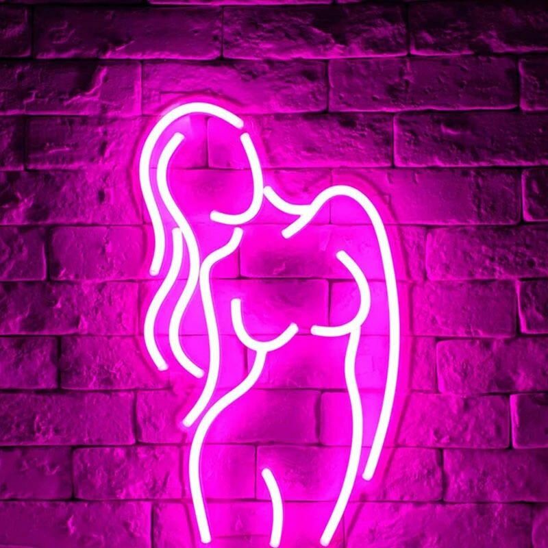 Neon Fényreklám Egyedi Led Emberi Test Lány Fenék Vizuális Művészeti Bár Klub Falra Akasztós Rugalmas Világítás Reklám Dekor Szobához