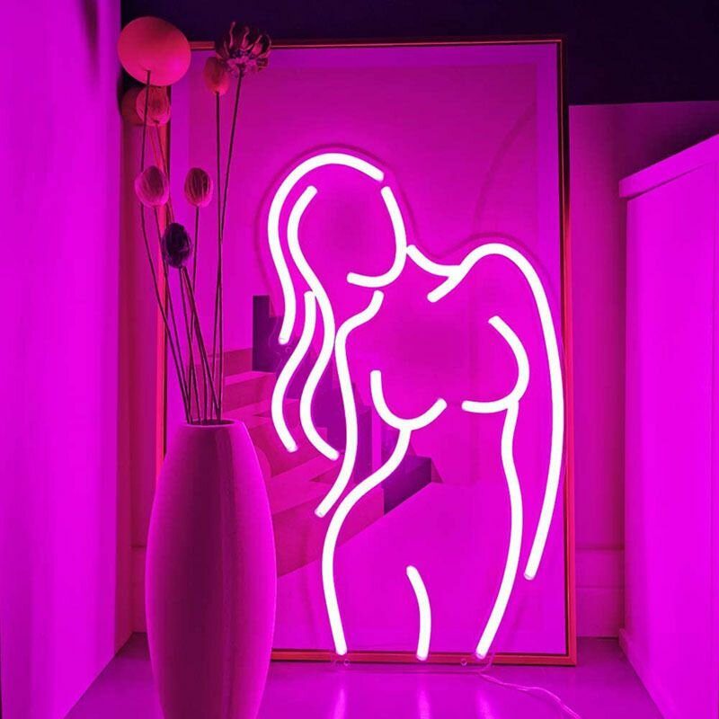 Neon Fényreklám Egyedi Led Emberi Test Lány Fenék Vizuális Művészeti Bár Klub Falra Akasztós Rugalmas Világítás Reklám Dekor Szobához