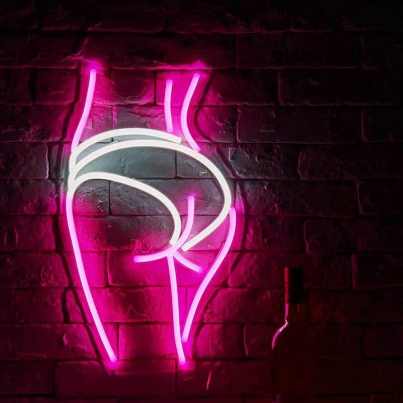 Neon Fényreklám Egyedi Led Emberi Test Lány Fenék Vizuális Művészeti Bár Klub Falra Akasztós Rugalmas Világítás Reklám Dekor Szobához