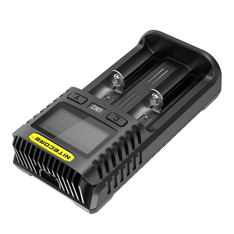 Nitecore Um2/um4 Lcd Kijelző 5v/2a Lítium Akkumulátor Töltő Usb Qc Smart Rapid Aa Aaa 18650 21700 26650