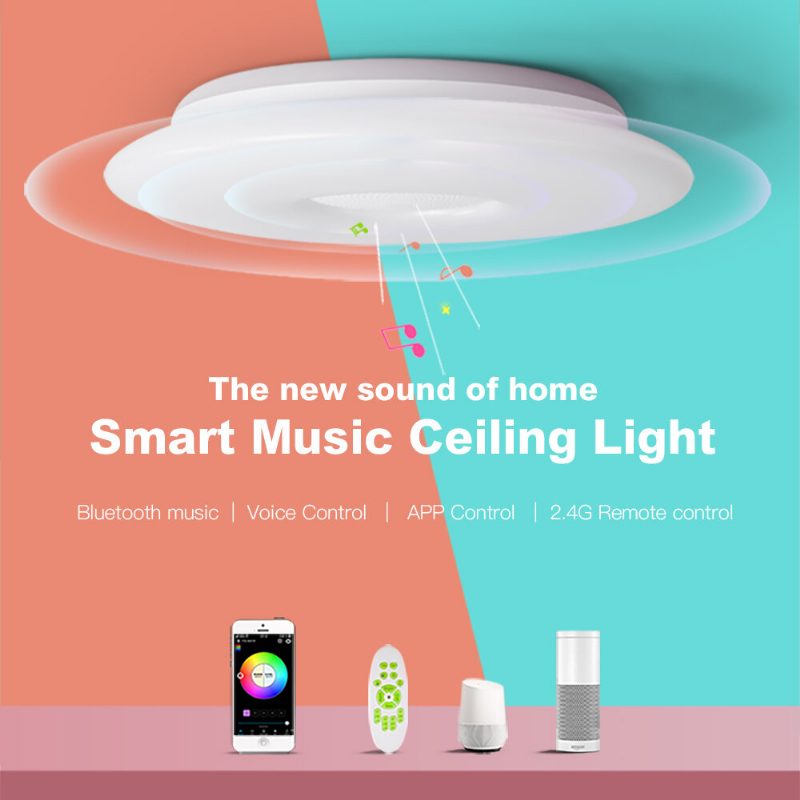Offdarks Intelligens Mennyezeti Lámpa Lxd-xg36-sp Wifi Hangvezérlés Bluetooth Hangszóró App Távirányító Hálószoba Konyha Zene