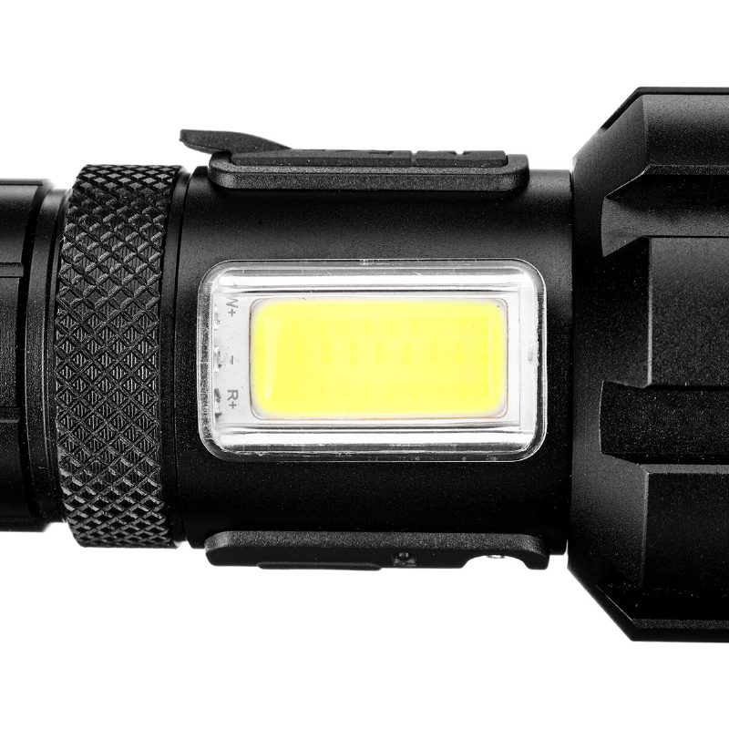 Outerdo Led Zseblámpa Cob Lámpával Nagyítható És Legerősebb 26650 Elemmel És Usb Újratölthető Kültéri Vagy Otthoni Vészhelyzet Esetén