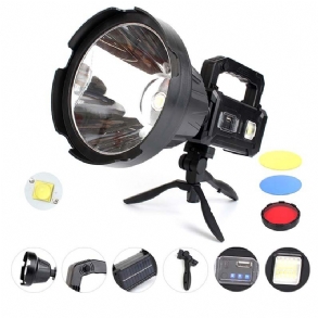 P50/p70/p90 Led-es Zseblámpa 5500-7000k Szuperfényes 6 Módos C Típusú Sloar Újratölthető Hosszú Dobású Vízálló Napelemes Hordozható Keresőlámpa Vadászat Kempingezéshez