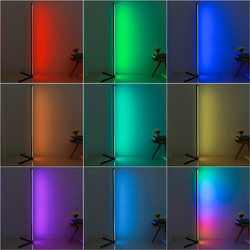Sarok Állólámpa Rgb Színváltó Saroklámpa Szabályozható Led Bluetooth Környezeti Fény