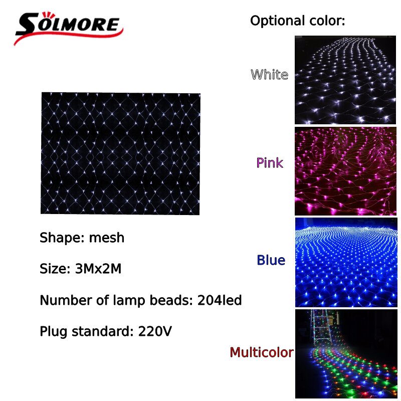 Solmore Európai Szabályozási 10x3m 1000led Dobozos Függönylámpák 220v Ip65 Vízálló Szint Ip44 Lámpagyöngyök