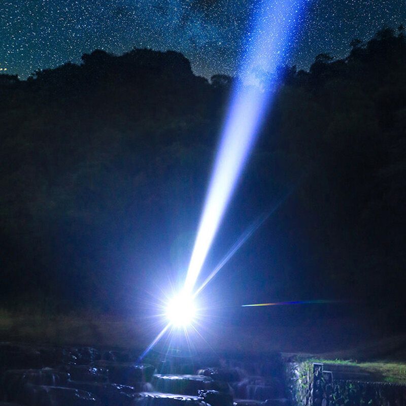 Tanje 8*p900+cob Super Bright Type-c Újratölthető Abs Házas Zseblámpa 18650 Akkumulátoros Cob Oldalsó Lámpával 500m Hosszú Hatótávolságú Erőteljes Led Kempinglámpás