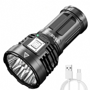 Tanje 8*p900+cob Super Bright Type-c Újratölthető Abs Házas Zseblámpa 18650 Akkumulátoros Cob Oldalsó Lámpával 500m Hosszú Hatótávolságú Erőteljes Led Kempinglámpás
