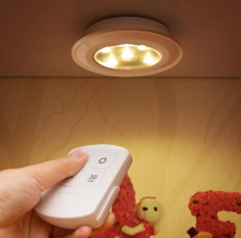 Vezeték Nélküli Távirányító Bright Led Éjszakai Fény Elemmel Működő Mennyezeti Lámpa Konyhai Szekrényhez