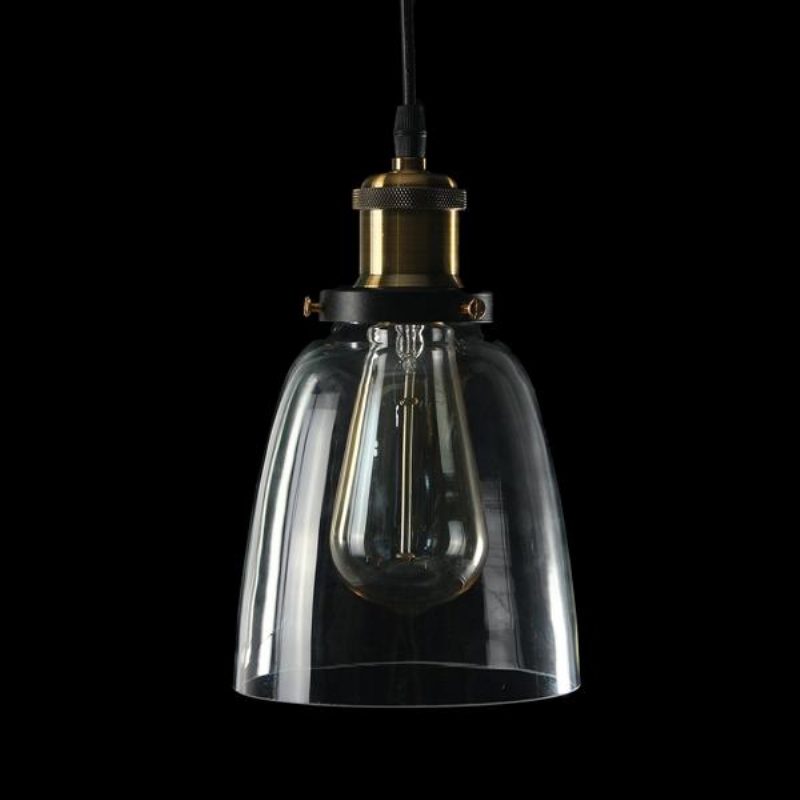 Vintage Ipari Retro Loft Glass E27 Mennyezeti Lámpaernyős Függeszték