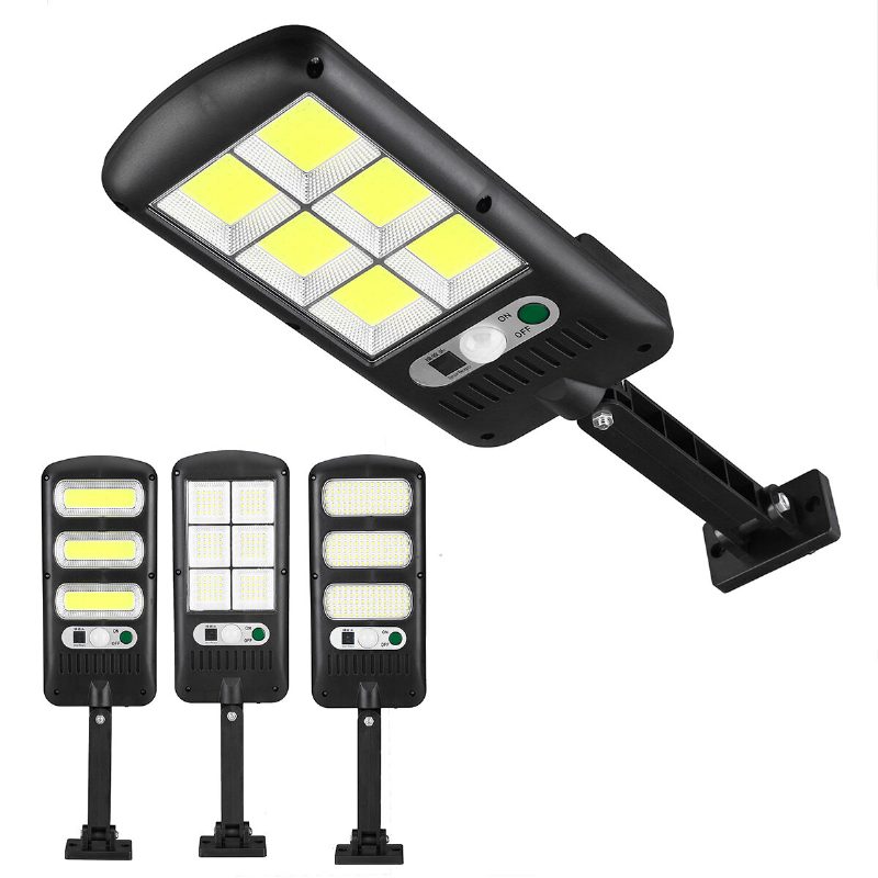 Vízálló Led Cob Solar Street Light Pir Mozgásérzékelős Fali Lámpa Kültéri Távirányító
