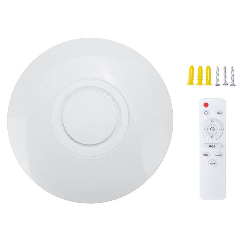 Wifi Led Mennyezeti Lámpa Bluetooth Hangszóróval Led Színváltoztatás Távirányítóval Rgb Zene App Control 3000-6500k Tompítással Az Alexa Google Home Számára