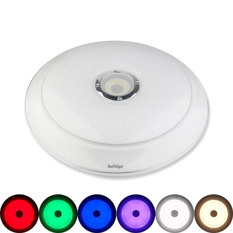 Youoklight 36w Rgb Szabályozható Bluetooth Hangszóró Zene Led Mennyezeti Lámpa App Vezérlő Ac220v