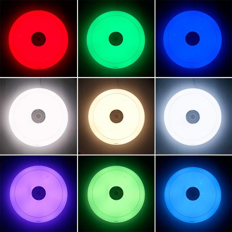 Youoklight 36w Rgb Szabályozható Bluetooth Hangszóró Zene Led Mennyezeti Lámpa App Vezérlő Ac220v