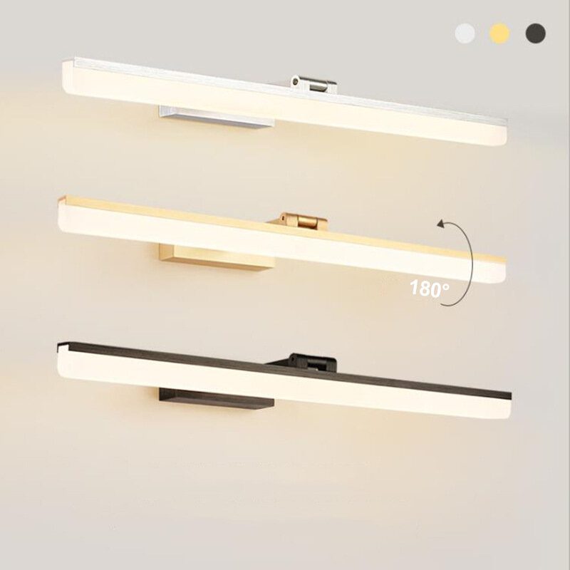 Zerouno Led Piperelámpa Fürdőszoba Hálószoba Vízálló Tükörlámpák 100-240v Alumínium 9w 12w Tükör Első Lámpák Világítótestek