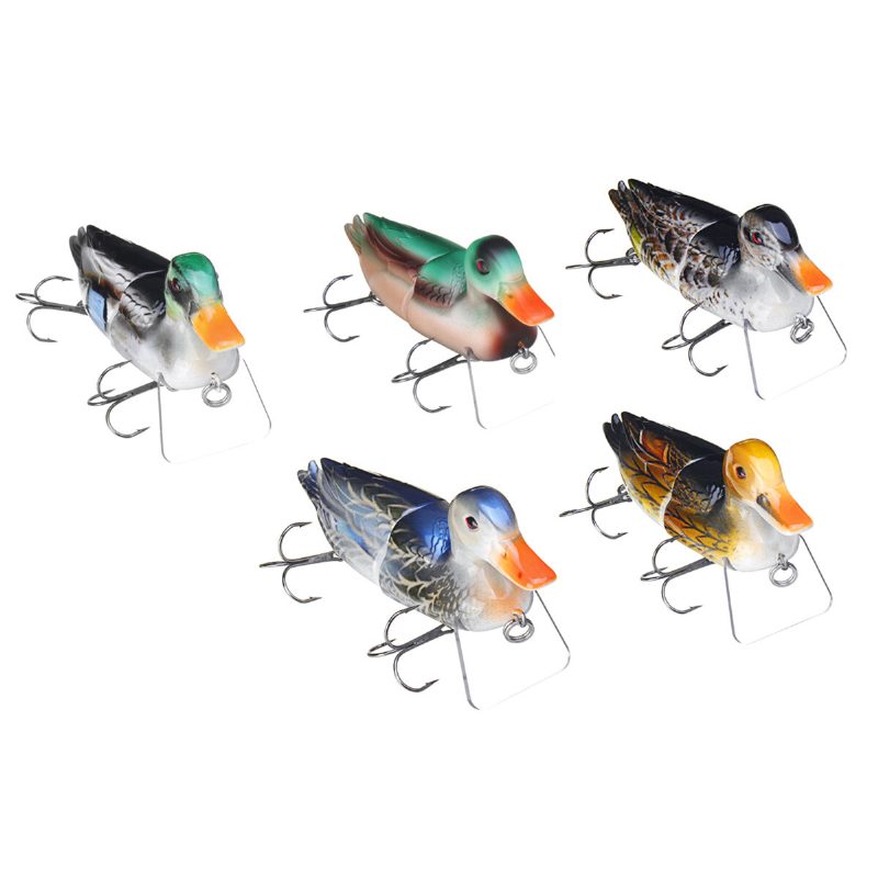 1 Db 15 cm-es 90 G-os Úszó Kacsa Alakú Horgászcsali Horoggal Topwater Lágy Csali Horgászfelszerelés
