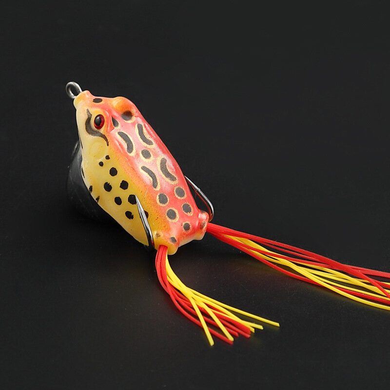 5 Db Békacsali Puha Csöves Csali Műanyag Horgászcsali Horgászhorgokkal Topwater Ray Frog Mesterséges Horgászfelszerelés