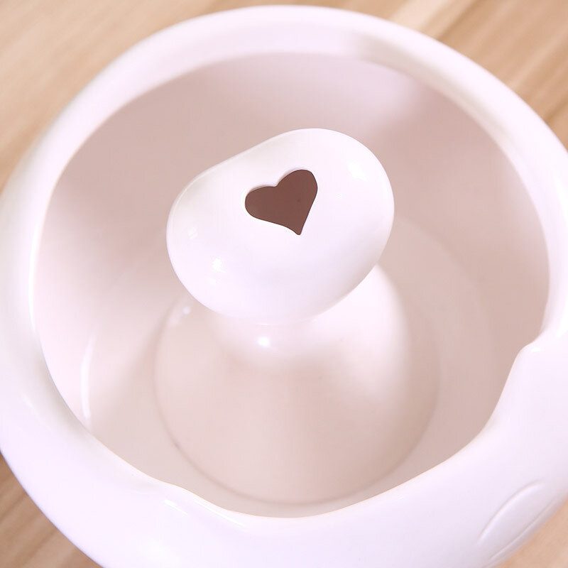 Cat Ear Design 2500 Ml-es Porcelán Automata Keringető Vízadagoló Kisállattál Víz Aranyos Szökőkút Kisállat Ivó Kellékek Zajcsökkentő Pumpával