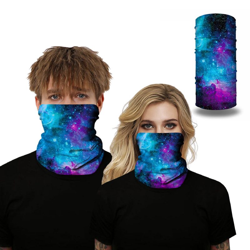 Galaxy Sorozat - Többfunkciós Izzadásgátló Porálló Arcmaszk Sál Balaclava Bandana Fejfedőnyakszárvédő Fejpánt Sportsálcső Alakú Fejfedő Pakolások