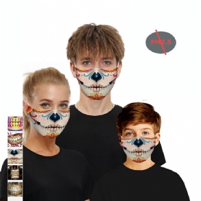 Halloween Sorozat-double Chip Anti Pm2.5 Porálló Arcmaszk Légáteresztő Védőmaszk Szélálló Kültéri Sport Kerékpározáshoz.