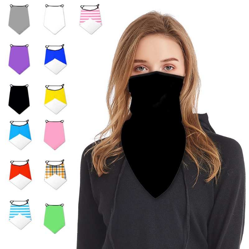 Nyári Cool Ice Silk Sun Uv Védelem Arc Sál Takaró Maszk Unisex Kerékpározás Porálló Háromszög Fej Nyaki Lábszárvédő