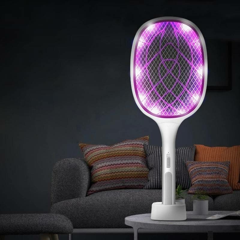 2 Az 1-ben 6/10 Led-es Szúnyogölő Lámpa 3000v Elektromos Szúnyogcsapó Usb Újratölthető Rovarszúnyogriasztó Csapda
