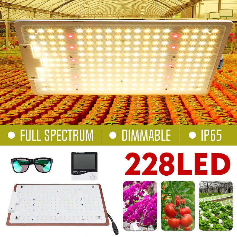 228 Led-es Növénytermesztő Lámpa Teljes Spektrumú Szabályozható Ip65 Hidroponikus Növekedési