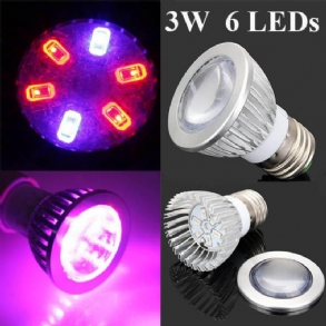 3w E27 4 Piros 2 Kék Grow Led Domború Tükörkörte Üvegházi Növénypalánta Növekedési Lámpa
