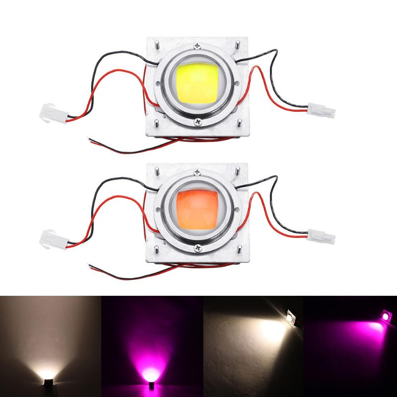 50 W Fehér/rózsaszín Teljes Spektrumú Cob Grow Light Kit Chip Hűtőborda Led Lencsemodul Ac170-300v