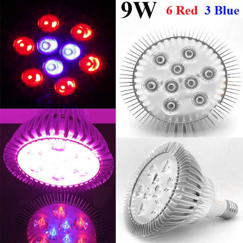 9w E27 6 Piros 3 Kék Kerti Növénytermesztés Led Izzós Üvegházhatású Növénypalánta Növekedési Lámpa