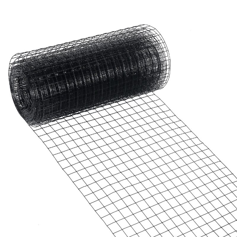 Hardver Fekete Vinil Bevonatú Drótháló 4 Láb X 50 Láb Méretű Csirke Drótkerítés 1.5" X Rács 16 Méteres A Csirkeszövethez/futtatáshoz/ketrechez/tollhoz/zöldségkert- És Lakásfelújítási Projekthez