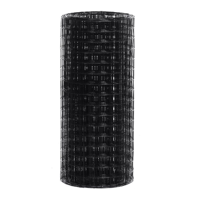Hardver Fekete Vinil Bevonatú Drótháló 4 Láb X 50 Láb Méretű Csirke Drótkerítés 1.5" X Rács 16 Méteres A Csirkeszövethez/futtatáshoz/ketrechez/tollhoz/zöldségkert- És Lakásfelújítási Projekthez