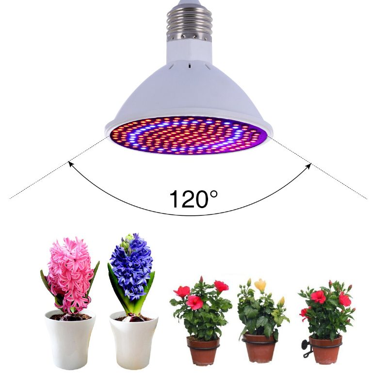 Led Grow Izzó 20 W Növényi Lámpa 200 Led-del E27 Base Izzók Beltéri Növényekhez Zöldségekhez Üvegházakhoz És Hidroponikusokhoz
