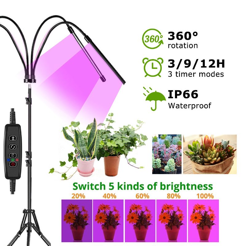 Led Grow Light Állványos Növénytermesztő Lámpa Lámpák Állvánnyal Beltéri Növényekhez