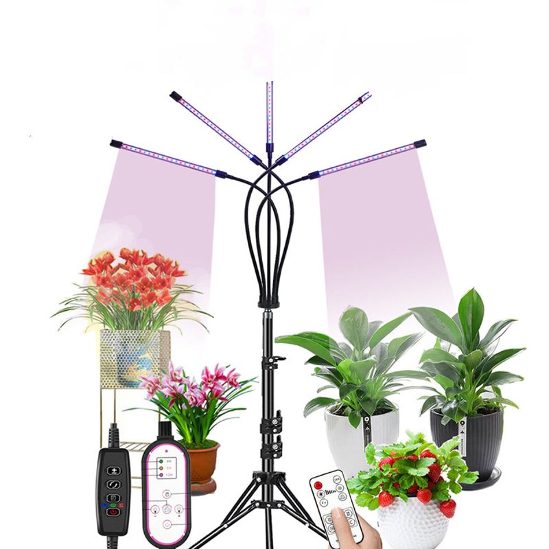 Led Grow Light Távirányítós Növénytermesztő Lámpa Lámpák Állvánnyal Beltéri Növények Számára