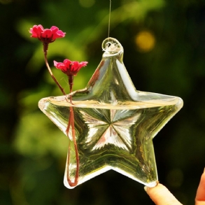 Lucky Star Alakú Üveg Virágváza Hidroponikus Növényi Konténer