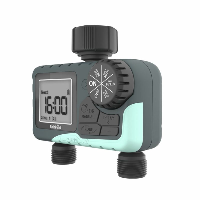 Rainpoint Locsoló Időzítő Automatikus Öntözőrendszer Kültéri Vízidőzítő 2 Zónás Tömlőcsap