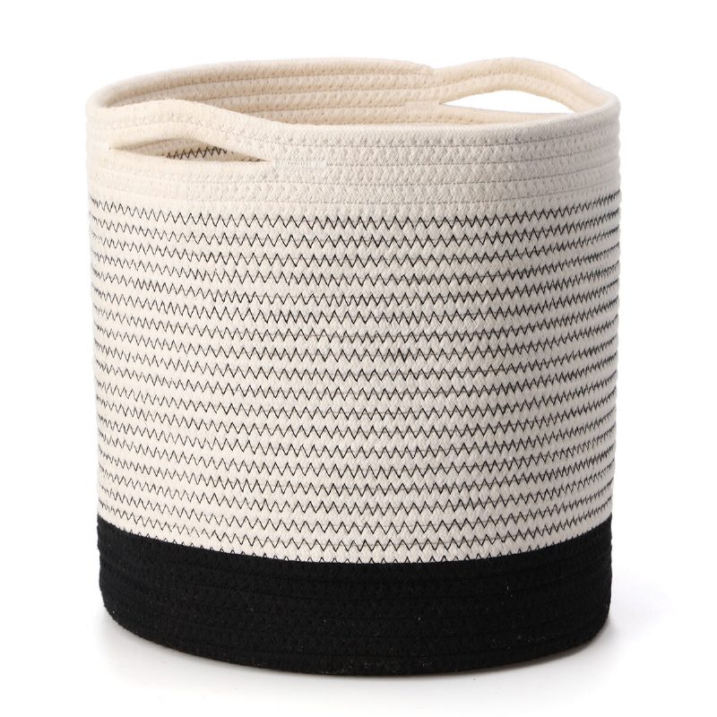 Tvird Woven Cotton Rope Basket Organizer Tárolókosár Plant Pots Szennyeskosár