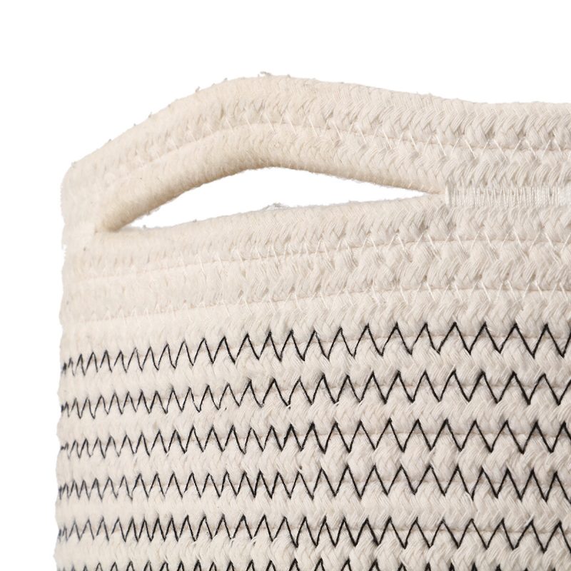 Tvird Woven Cotton Rope Basket Organizer Tárolókosár Plant Pots Szennyeskosár