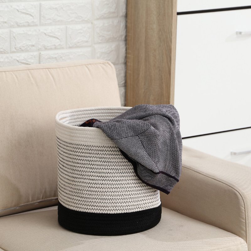 Tvird Woven Cotton Rope Basket Organizer Tárolókosár Plant Pots Szennyeskosár