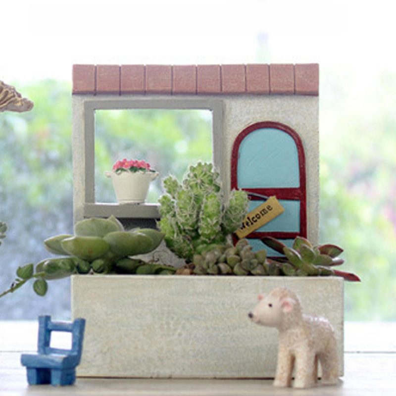 Zöld Növénygyanta Virágcserép Sedum Zamatos Virágtartó Bonsai Vályúdoboz Könyvesbolt Dekoráció