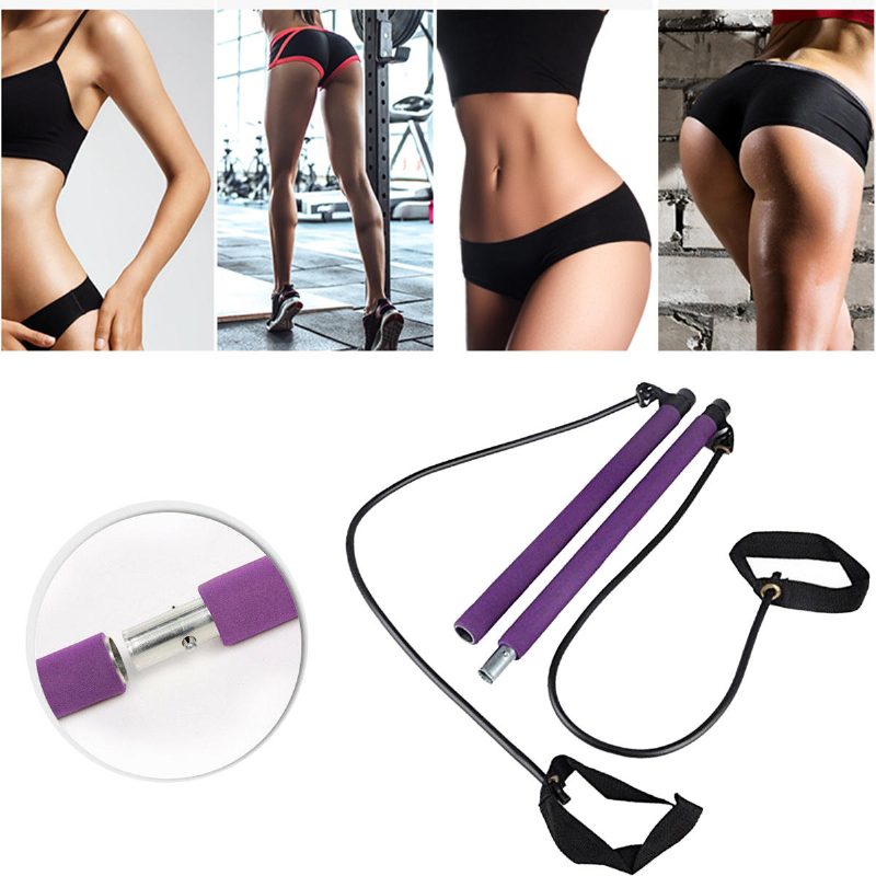 1 Db Csúszásmentes Emelő Súlyzó Fitness Jóga Bár Sport Tornaterem Stretch Rope Stick Testszépítő Edzőeszközök
