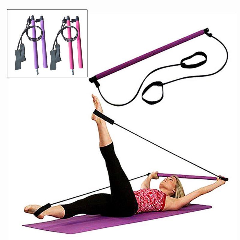 1 Db Csúszásmentes Emelő Súlyzó Fitness Jóga Bár Sport Tornaterem Stretch Rope Stick Testszépítő Edzőeszközök