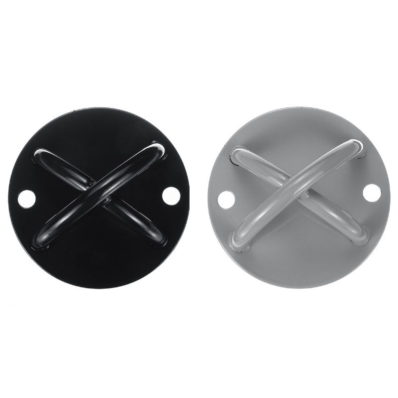 1 Készlet 120 mm-es Vas Légi Jóga Fix Lemezes Akasztó Kampók Csavarok Homokzsákhoz/hintához