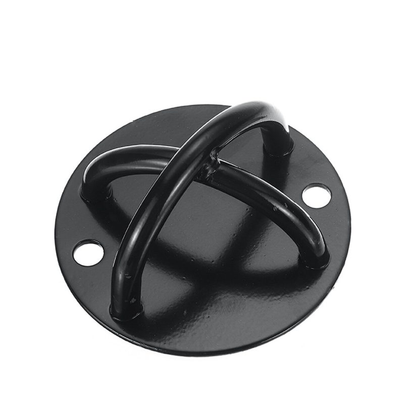 1 Készlet 120 mm-es Vas Légi Jóga Fix Lemezes Akasztó Kampók Csavarok Homokzsákhoz/hintához
