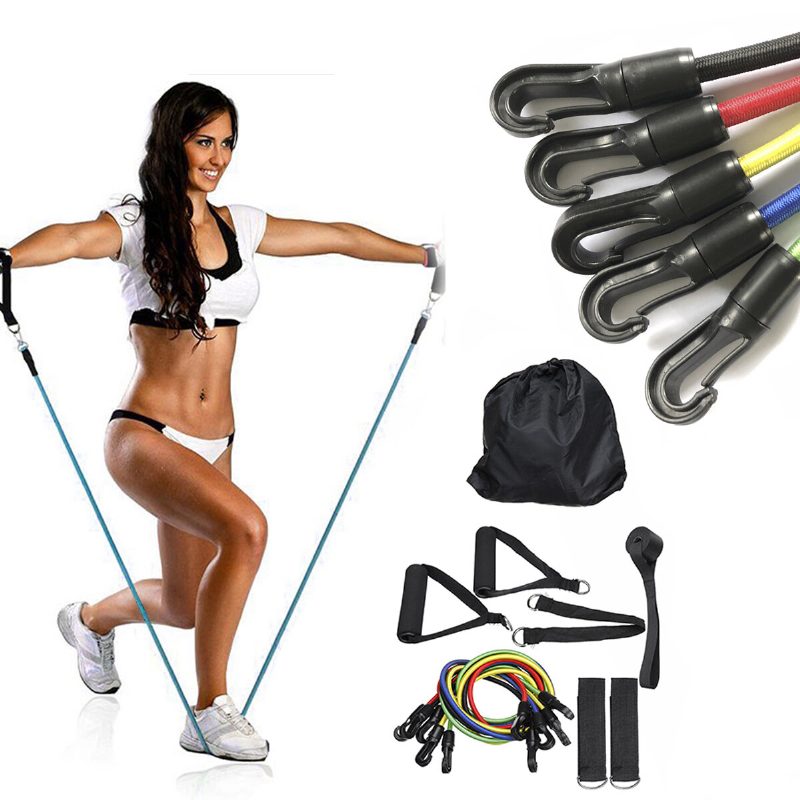 11 Db 30 Lbs Jógaálló Szalagok Otthoni Edzéshez Fitness Edzőcsövek Beltéri Edzőeszközök