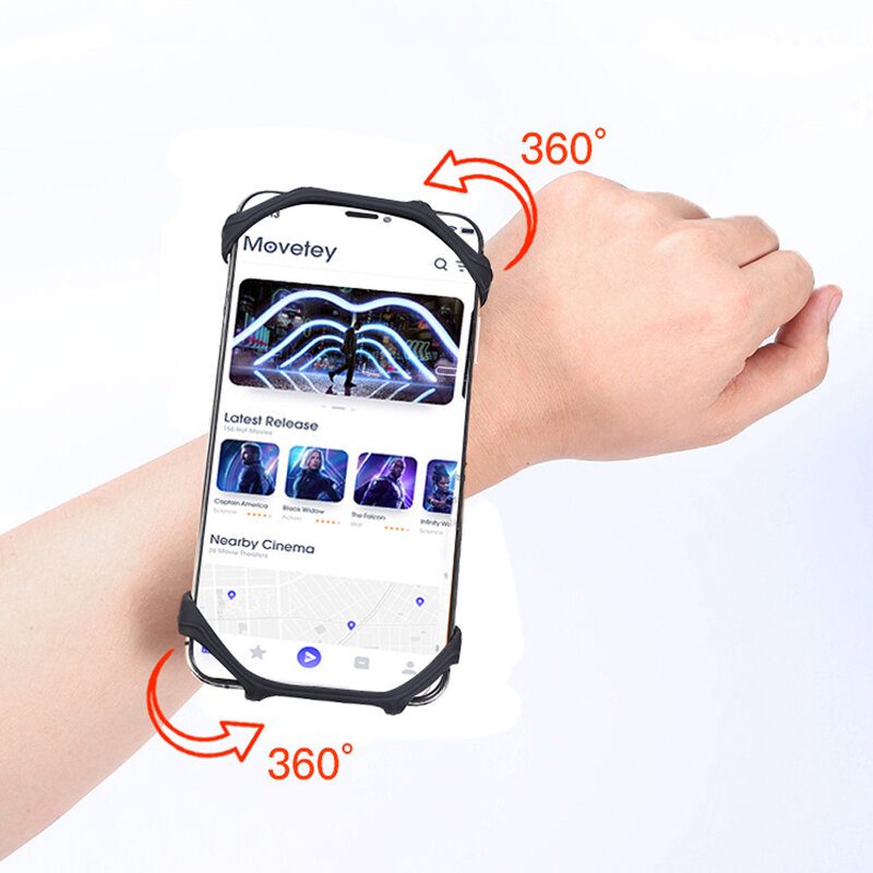 2 Az 1-ben Futó Karszalag 360°-ban Állítható Lovaglás Hegymászó Navigációs Mobiltelefon Tartó Fitness Sport Karszalagok Csuklópánt