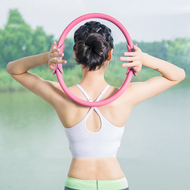 38 cm-es Dual Grip Pilates Ring Kör Alakformáló Sport Fitness Gyakorló Jóga Kit Készlet