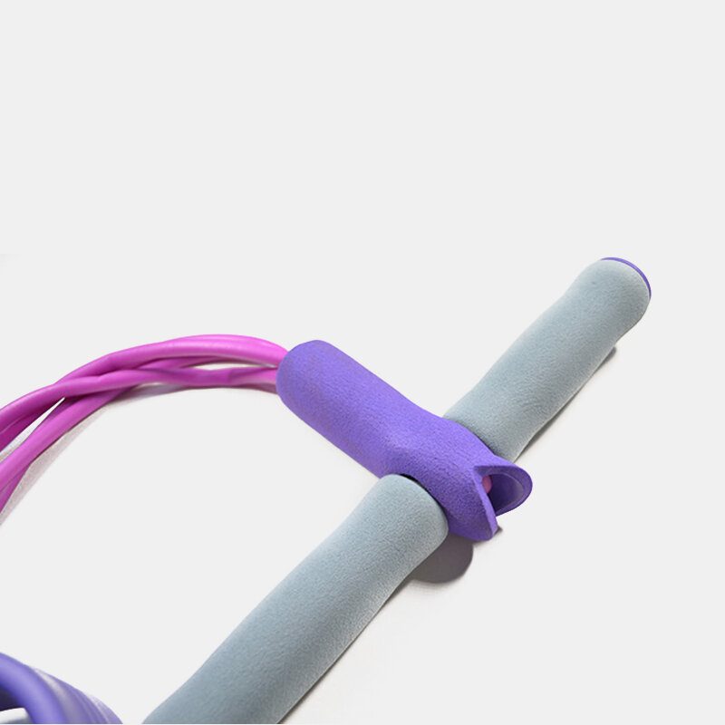 4 Csöves Fitness Elasztikus Felülés Húzókötél Pedállal Hasi Edzés Alakformáló Jóga-ellenállás Szalag